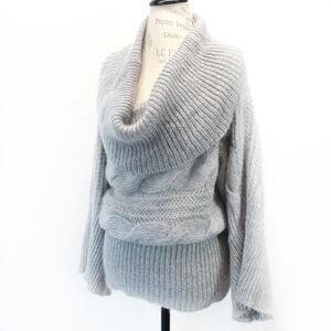ARDEN B. Wool Blend Y2K Chunky Cable Knit Sweater Pullover Metallic Warm Cozy M